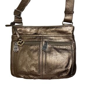 Brighton metallic bronze crossbody bag